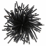 100 Trinkhalme, Papier Ø 6 mm · 22 cm schwarz flexibel