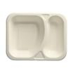 100 Siegelschalen, Zuckerrohr "safe:pack pure" 2-geteilt 4,2 cm x 18,5 cm x 23,5 cm weiss