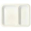 50 Mikrowellenschalen, PP 2-geteilt 866 ml 3,2 cm x 22,7 cm x 17,8 cm weiss