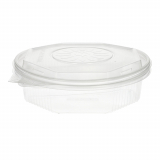 25 Menüboxen mit Klappdeckeln, PP 2-geteilt 5,9 cm x 21,5 cm x 21,5 cm transparent 8-eckig