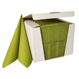 100 Servietten ROYAL Collection 1/4-Falz 40 cm x 40 cm olivgrün