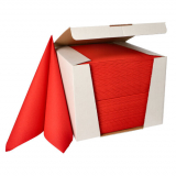 100 Servietten ROYAL Collection 1/4-Falz 40 cm x 40 cm rot