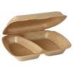 50 Menüboxen mit Klappdeckel, XPP 2-geteilt 7 cm x 20,5 cm x 24 cm beige