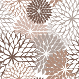 20 Servietten, 3-lagig 1/4-Falz 40 cm x 40 cm taupe Floralies