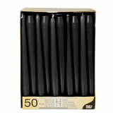 50 Leuchterkerzen Ø 2,2 cm · 25 cm schwarz