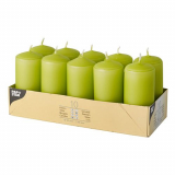 10 Stumpenkerzen Ø 40 mm · 90 mm kiwi