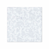 20 Servietten ROYAL Collection 1/4-Falz 25 cm x 25 cm weiss Ornaments