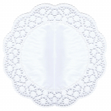 6 Tortenspitzen rund Ø 36 cm weiss