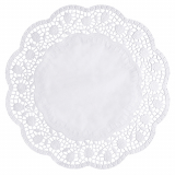 100 Tortenspitzen rund Ø 38 cm weiss