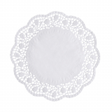 100 Tortenspitzen rund Ø 28 cm weiss