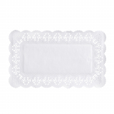 100 Spitzenpapiere eckig 30 cm x 18 cm weiss