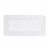 6 Spitzenpapiere eckig 40 cm x 20 cm weiss