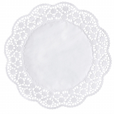 12 Tortenspitzen rund Ø 36 cm weiss