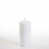 Stumpenkerze Ø 60 mm · 130 mm weiss