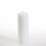 Stumpenkerze Ø 60 mm · 165 mm weiss