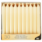 30 Tafelkerzen Ø 2,1 cm · 19,6 cm creme