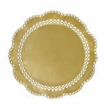 4 Tortenspitzen rund Ø 36 cm gold