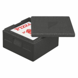 Isolier-Transportbehälter, EPP 41 cm x 41 cm x 24 cm schwarz Pizza