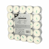 50 Teelichte Ø 37,2 mm · 15,5 mm weiss aus 100 % Stearin