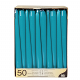 50 Leuchterkerzen Ø 2,2 cm · 25 cm türkis