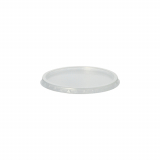 100 Deckel für Verpackungsbecher, PP rund Ø 10,1 cm · 0,8 cm transparent