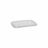 100 Deckel für Verpackungsbecher, PP eckig 0,6 cm x 8,1 cm x 10,8 cm transparent
