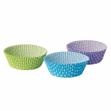 60 Backförmchen Ø 5 cm · 2,5 cm farbig sortiert Dots