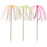 100 Deko-Picker 15,5 cm neon Feuerwerk