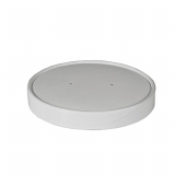 50 Deckel für Suppenbecher, Pappe To Go rund Ø 11,8 cm weiss