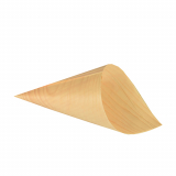 50 Fingerfood - Spitztüten, Holz pure Ø 8 cm · 15,5 cm