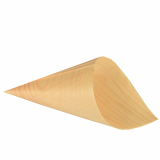 50 Fingerfood - Spitztüten, Holz pure Ø 12,5 cm · 24 cm