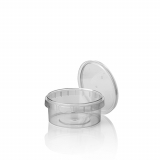 36 Feinkostbecher, PP 240 ml Ø 9,5 cm · 5,6 cm transparent mit Originalitätsverschluss