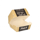 50 Burgerboxen, Pappe pure 7 cm x 9 cm x 9 cm Good Food klein