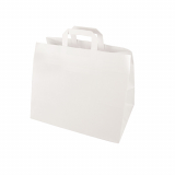 50 Tragetaschen, Papier 27 cm x 32 cm x 21,5 cm weiss mit Tragegriff