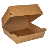 25 Burgerboxen, Pappe 8,5 cm x 15,5 cm x 15,5 cm braun 100% Fair extra groß