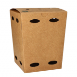 50 Pommes-Frites-Boxen, Pappe pure 15,5 cm x 10,5 cm x 10,5 cm braun 100% Fair klein