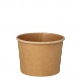 25 Suppenbecher, Pappe rund 350 ml Ø 9,8 cm · 7 cm braun