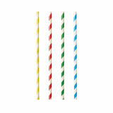 100 Shake-Halme, Papier Ø 8 mm · 21 cm farbig sortiert Stripes