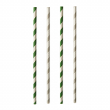 25 Trinkhalme, Papier Ø 6 mm · 20 cm farbig sortiert Stripes