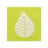 20 Servietten, 3-lagig 1/4-Falz 25 cm x 25 cm grün Graphic Leaves