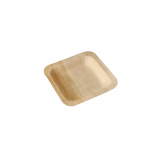 50 Fingerfood - Teller, Holz pure eckig 14 cm x 14 cm