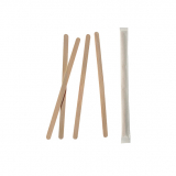 1000 Rührstäbchen, Holz pure 11 cm x 5 mm einzeln gehüllt