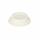 50 Dom-Deckel, Zuckerrohr pure rund Ø 9 cm · 2,5 cm weiss