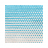 20 Servietten, 3-lagig 1/4-Falz 25 cm x 25 cm türkis Optik